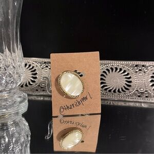 Gold and Cream Brooch